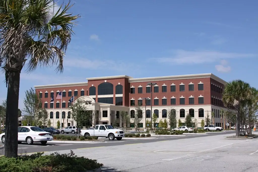 North Charleston City Hall, showcasing its modern design and surrounding area, ideal for Website Design North Charleston SC.